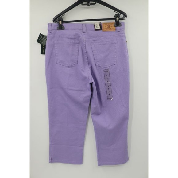 Vintage NWT ralph lauren jeans co women’s 8 crop purple cotton stretch jeans